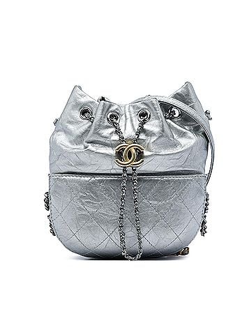 Chanel Small Quilted Metallic Aged Calfskin Gabrielle Bucket Bag (view 1)