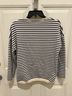 Lillusory Stripes Black White Tan Pullover Sweater Size XL - photo 4