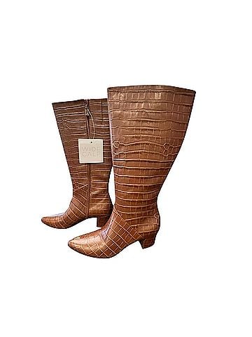 Naturalizer Melanie Croc Embossed Wide Calf Boots (view 1)