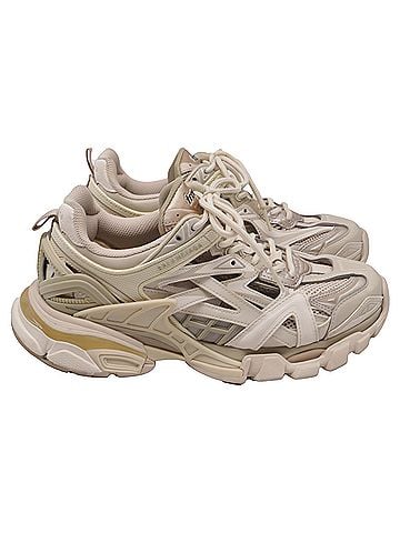 Balenciaga Balenciaga Track Sneakers in Ecru Polyurethane (view 1)