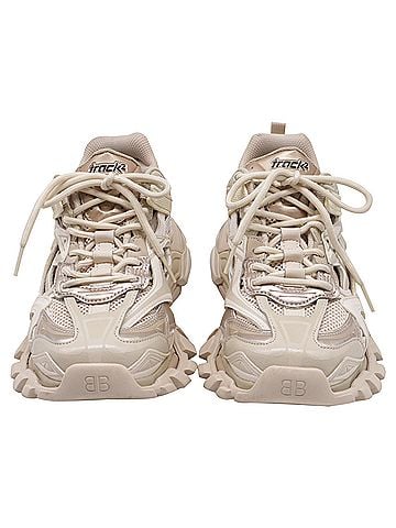 Balenciaga Balenciaga Track Sneakers in Ecru Polyurethane (view 2)