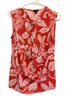 Ann Taylor Floral Red Sleeveless Blouse Size M - photo 1