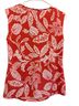 Ann Taylor Floral Red Sleeveless Blouse Size M - photo 2