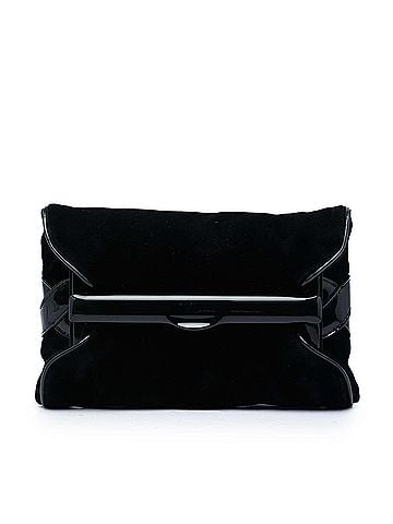 Bottega Veneta Velvet and Patent Clutch (view 1)