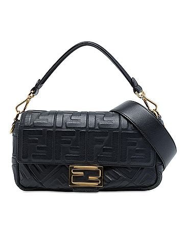 Fendi Zucca Embossed Leather Baguette Satchel (view 1)