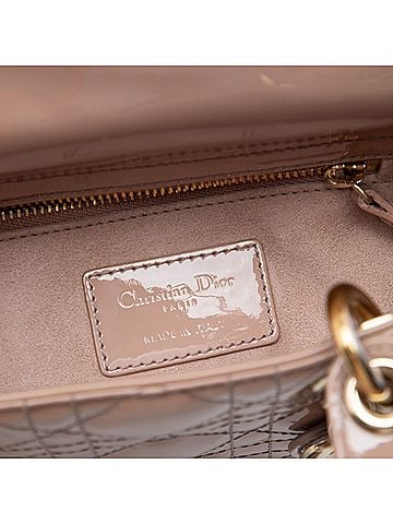 Dior Mini Patent Cannage Lady Dior (view 2)