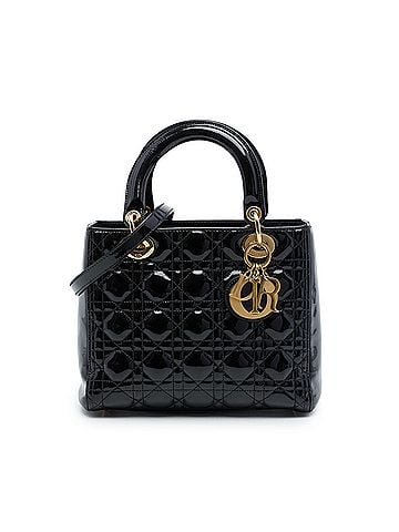 Dior Medium Patent Cannage Lady Dior (view 1)