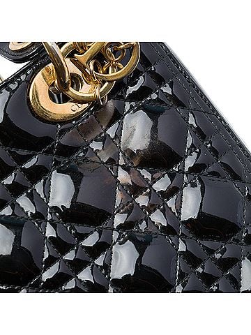 Dior Medium Patent Cannage Lady Dior (view 2)