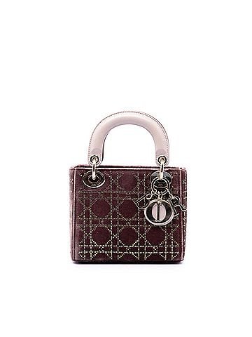 Dior Mini Bicolor Velvet Cannage Strass Embellished Lady Dior (view 1)