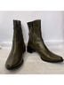 Gildan 100% Leather Solid Green Boots Size 6 1/2 - photo 9