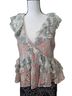 Sugar Lips 100% Polyester Multi Color Short Sleeve Blouse Size M - photo 1