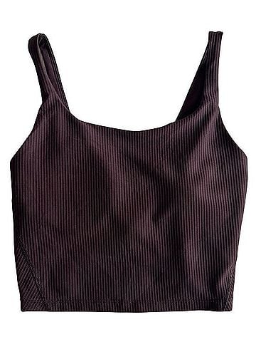 Old Navy Ribbed Square-Neck Activewear Tank Top Tank Top (view 1)