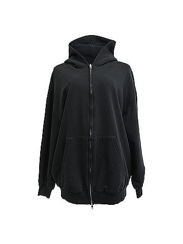 Balenciaga Balenciaga Zip-Up Hoodie in Black Cotton (view 1)