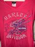 Harley Davidson Red Pink Long Sleeve Blouse Size L - photo 3