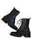 Aqua 100% Leather Black Silver Boots Size 7 - photo 1