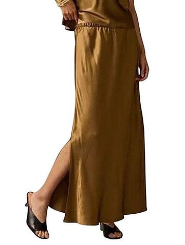 J.Crew Collection Collection Silky Side Slit Maxi Skirt Casual Skirt (view 1)