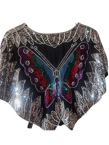 Boutique XXI poncho shawl Short Sleeve Blouse (view 2)