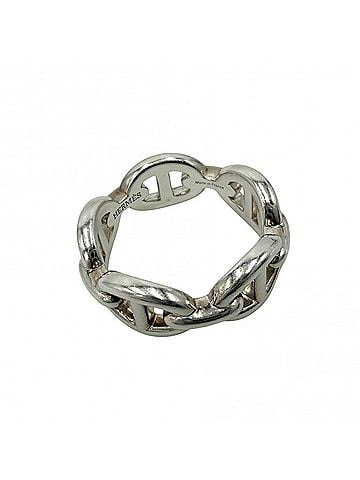 Hermès Hermes ring for men and women, Chaine d'Ancre Enchainée design, sterling silver (925), approximately 6.0g. (view 1)