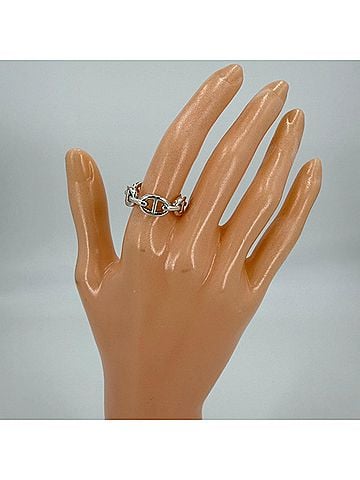 Hermès Hermes ring for men and women, Chaine d'Ancre Enchainée design, sterling silver (925), approximately 6.0g. (view 2)