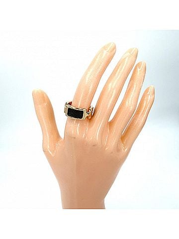 Hermès Hermes Olympe PM Ring for Women, Small Size, Pink Gold/Brown, Approx. 6.2g (view 2)