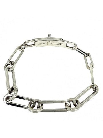 Hermès Hermes Men's Chain Bracelet Kelly Chaine Simple Tour Accessory Jewelry Size 19 HERMES Sterling Silver 925 Approx. 26.3g (view 2)