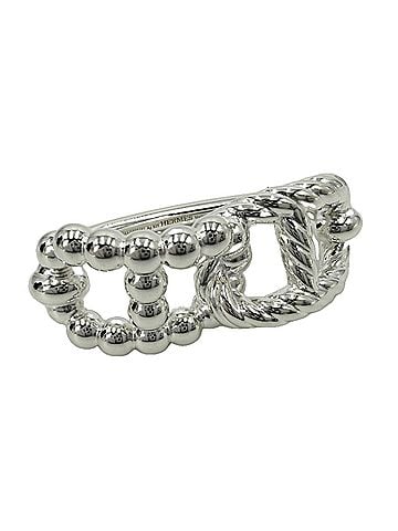 Hermès Hermes Chaine d'Ancre Alea Double Ring for Men and Women, Sterling Silver 925, Approx. 20.8g (view 1)