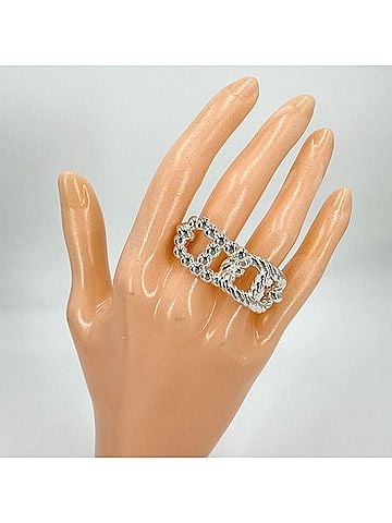 Hermès Hermes Chaine d'Ancre Alea Double Ring for Men and Women, Sterling Silver 925, Approx. 20.8g (view 2)