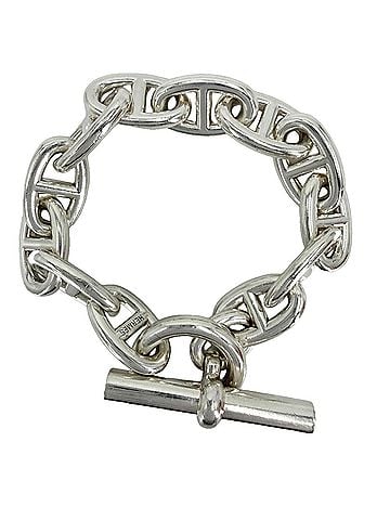 Hermès Hermes Chaine d'Ancre TGM bracelet for men, 12 links, sterling silver (925), approximately 112.5g. (view 1)