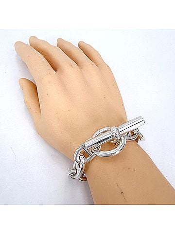 Hermès Hermes Chaine d'Ancre TGM bracelet for men, 12 links, sterling silver (925), approximately 112.5g. (view 2)