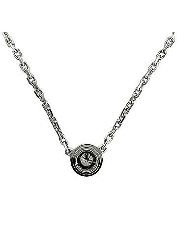 Cartier Cartier Damour XS Necklace for Women, Single Diamond, Adjustable, Au750 18K White Gold, Approx. 2.4g (view 2)