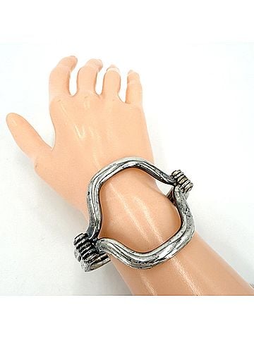 Hermès Hermes Bangle, Men's &amp; Women's Bracelet, Accessory, HERMES, Sterling Silver 925, Approx. 90.3g (view 2)