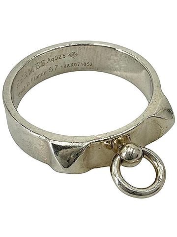 Hermès Hermes women's Collier de Chien ring, accessory, jewelry, small item, HERMES 925 sterling silver, approximately 4.9g (view 1)