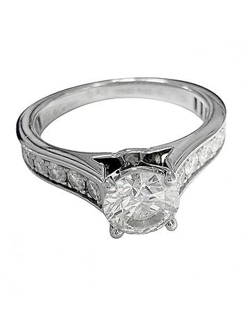 Cartier Cartier women's ring, 1895 solitaire half-eternity style, Pt950 platinum, 0.43ct diamonds, approximately 3.2g. (view 1)