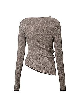 Commense Embellished Asymmetric Knit Sweater Casual Sweaters (view 2)