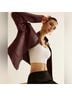 Commense Solid Burgundy Jacket Size XL - photo 5