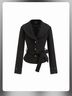 Cider Chic Woollook Faux Leopard Fur Trim Collar Cinched Waist Jacket With Belt Jacket - photo 3