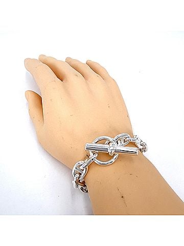 Hermès Hermes Chaine d'Ancre MM bracelet for men, 18 links, sterling silver (925), approximately 64.1g. (view 2)
