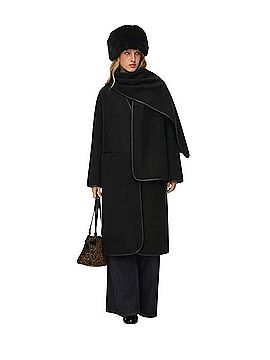 Cider Wool-Look V-Neck Oversized Coat Coat (view 1)