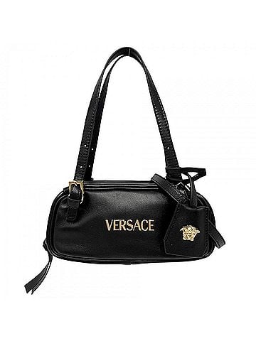 Versace Versace Women's Bowling Mini Bag with Tag, Shoulder Bag, Handbag, Lambskin, Black, Gold Hardware (view 1)