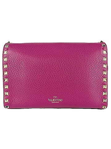 Valentino Garavani Valentino Garavani Women's Shoulder Bag with Rockstud Design, Crossbody, Leather, Pink, Gold Hardware (Model Number 1W2B0181VSF) (view 2)