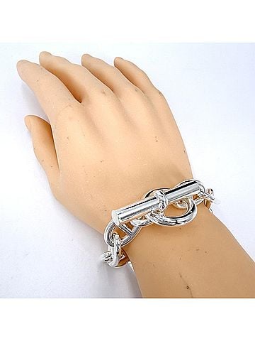 Hermès Hermes Chaine d'Ancre TGM bracelet for men, 12 links, sterling silver (925), approximately 107.7g. (view 2)