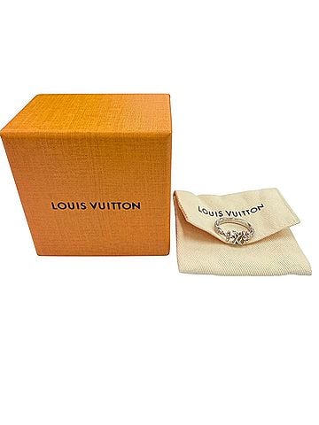 Louis Vuitton LOUIS VUITTON M1188M Ring - LV Iconic Rhinestone Ring, Silver, Size M, Made in Italy, Women's, with Box and Dust Bag. (view 2)