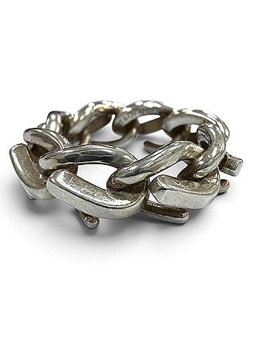 Tiffany & Co. TIFFANY&amp;Co. Tiffany Forge Link AG925 Ring, Silver, Weight 10.2g, Men's/Women's Accessory, Comes with Box. (view 1)