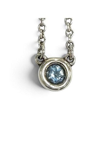 Tiffany & Co. TIFFANY&amp;Co. Tiffany &amp; Co. Elsa Peretti Color by the Yard Aquamarine Pendant AG925 (Purchased January 2025) Necklace, Blue, Silver Hardware, Weight 1.7g, Women's, Comes with Box and Dust Bag. (view 1)