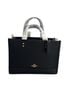 Coach 100% Leather Gold Black Tote One size - photo 1