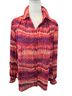 Chico's 100% Polyester Print Multi Color Button-Down Shirt Size 10 - photo 1