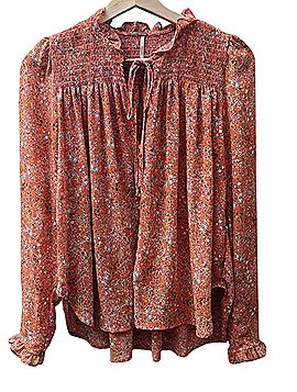 Free People Lela in Floral Combo Blouse (view 2)