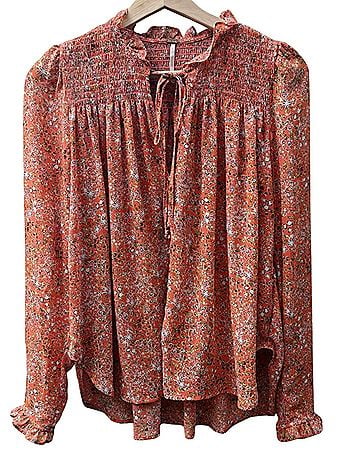 Free People Lela in Floral Combo Blouse (view 2)