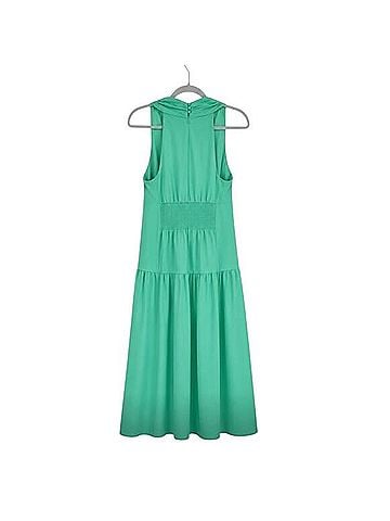 Maeve Halter V Neck Drop Waist Midi Dress Casual Dress