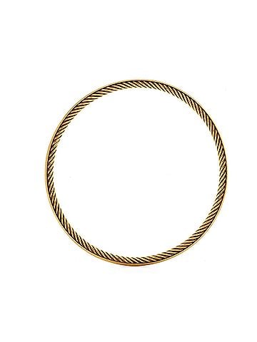 David Yurman Cable Inside Out Bangle Bracelet 18K Yellow Gold 3mm (view 2)